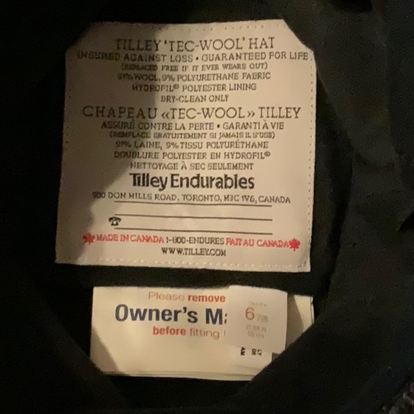 Tilley Tec-Wool Hat (TTW2) - Grey/Black - 6 7/8 - Picture 13 of 16